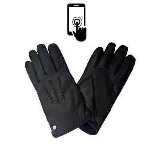Ugg Mens Touchscreen Leather Gloves Black XL